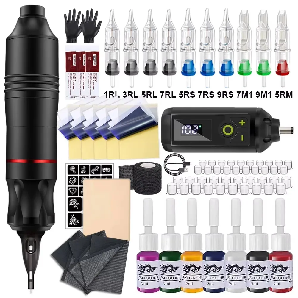 Complete Wireless Tattoo Machine Pen Kit Tattoo Pen Kit with Wireless Power Supply Needles Ink Tattoo Kit for Tattoo Artists
Complete Wireless Tattoo Machine Pen Kit Tattoo Pen Kit with Wireless Power Supply Needles Ink Tattoo Kit for Tattoo Artists