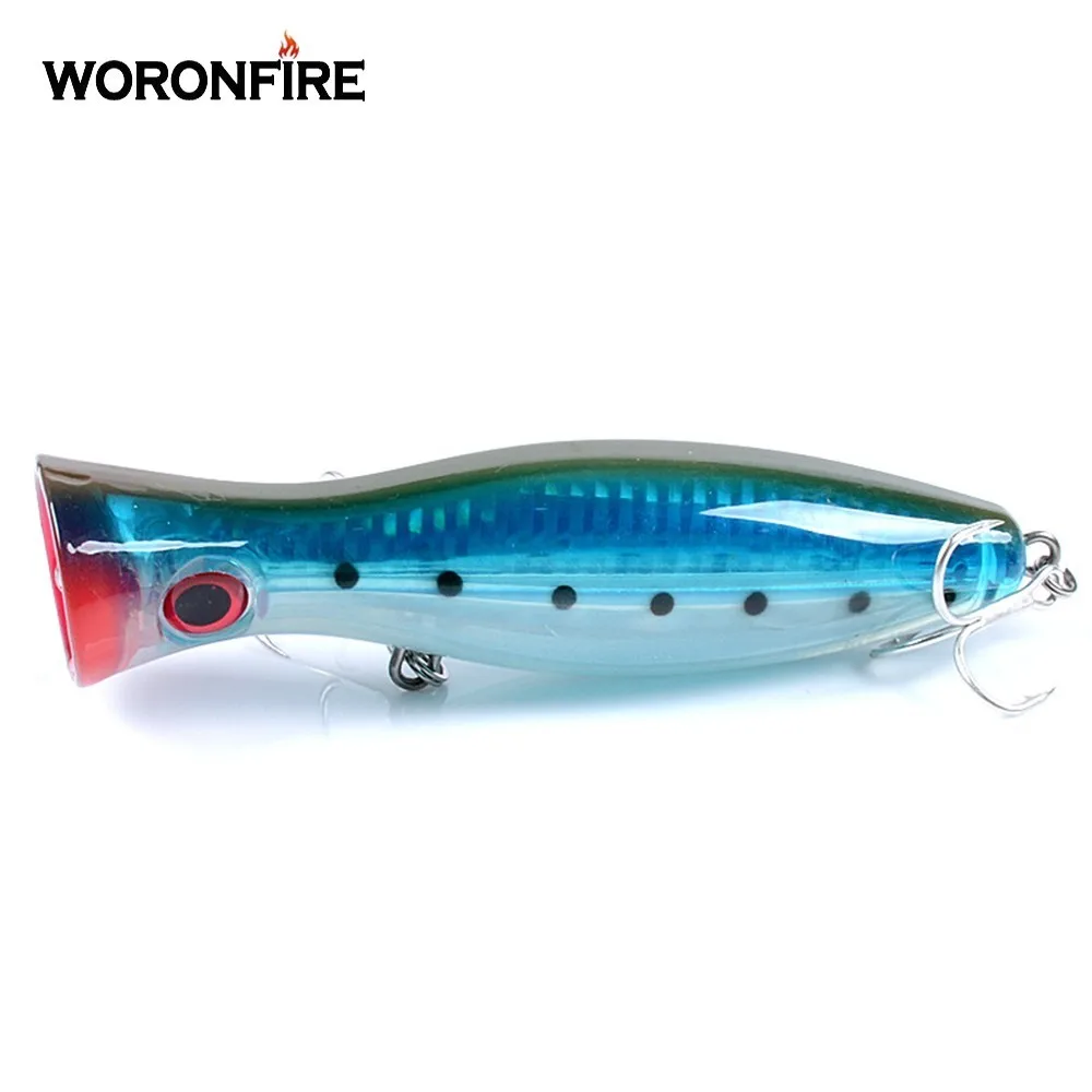 Sea Fishing Big Popper Fishing Lures 12cm 40g Laser Coating Top Water Fishing Hard Bait Poper Crankbait Wobblers For Pike Bass
Sea Fishing Big Popper Fishing Lures 12cm 40g Laser Coating Top Water Fishing Hard Bait Poper Crankbait Wobblers For Pike Bass