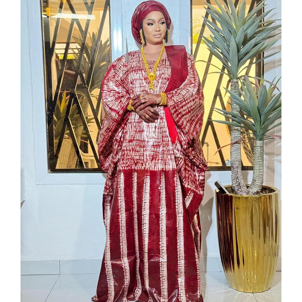 African Dresses For Women Traditional Wedding Party Clothing Nigeria Riche Dashiki Robe Printed Evening Gowns With Scarf Robe
African Dresses For Women Traditional Wedding Party Clothing Nigeria Riche Dashiki Robe Printed Evening Gowns With Scarf Robe