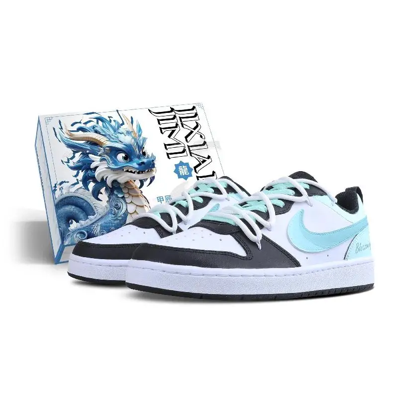 【Customize】Nike Court Borough Skateboarding Shoes Women's Low-top Blue/white Sneakers shoes BQ5448-115
【Customize】Nike Court Borough Skateboarding Shoes Women's Low-top Blue/white Sneakers shoes BQ5448-115