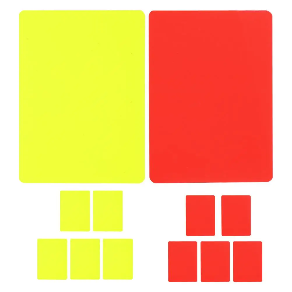12 Pcs Red Yellow Cards PVC Foldable Portable Soccer Supplies Referee Accessories Basketball Football Team Sports
12 Pcs Red Yellow Cards PVC Foldable Portable Soccer Supplies Referee Accessories Basketball Football Team Sports