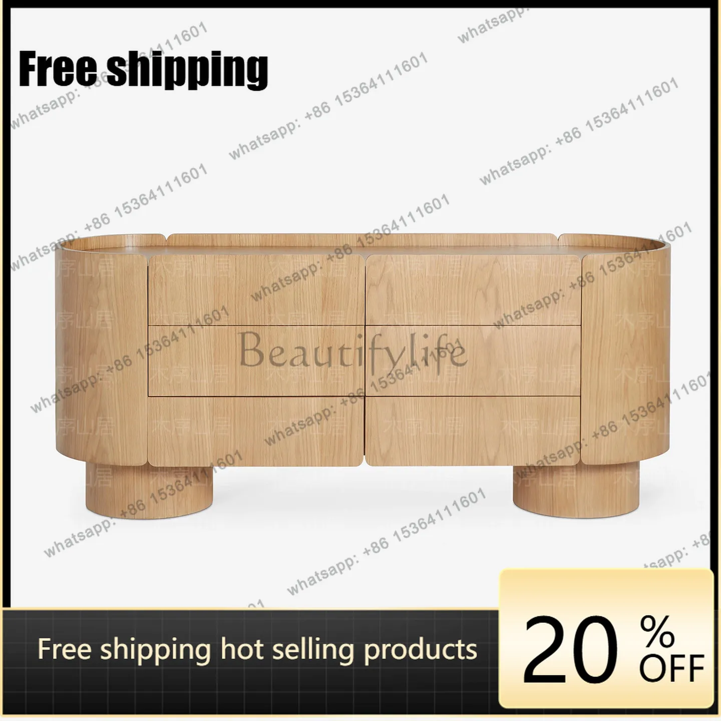 Modern simple curved entrance cabinet medieval wabi-sandy wind solid wood against the wall side cabinet retro designer
Modern simple curved entrance cabinet medieval wabi-sandy wind solid wood against the wall side cabinet retro designer