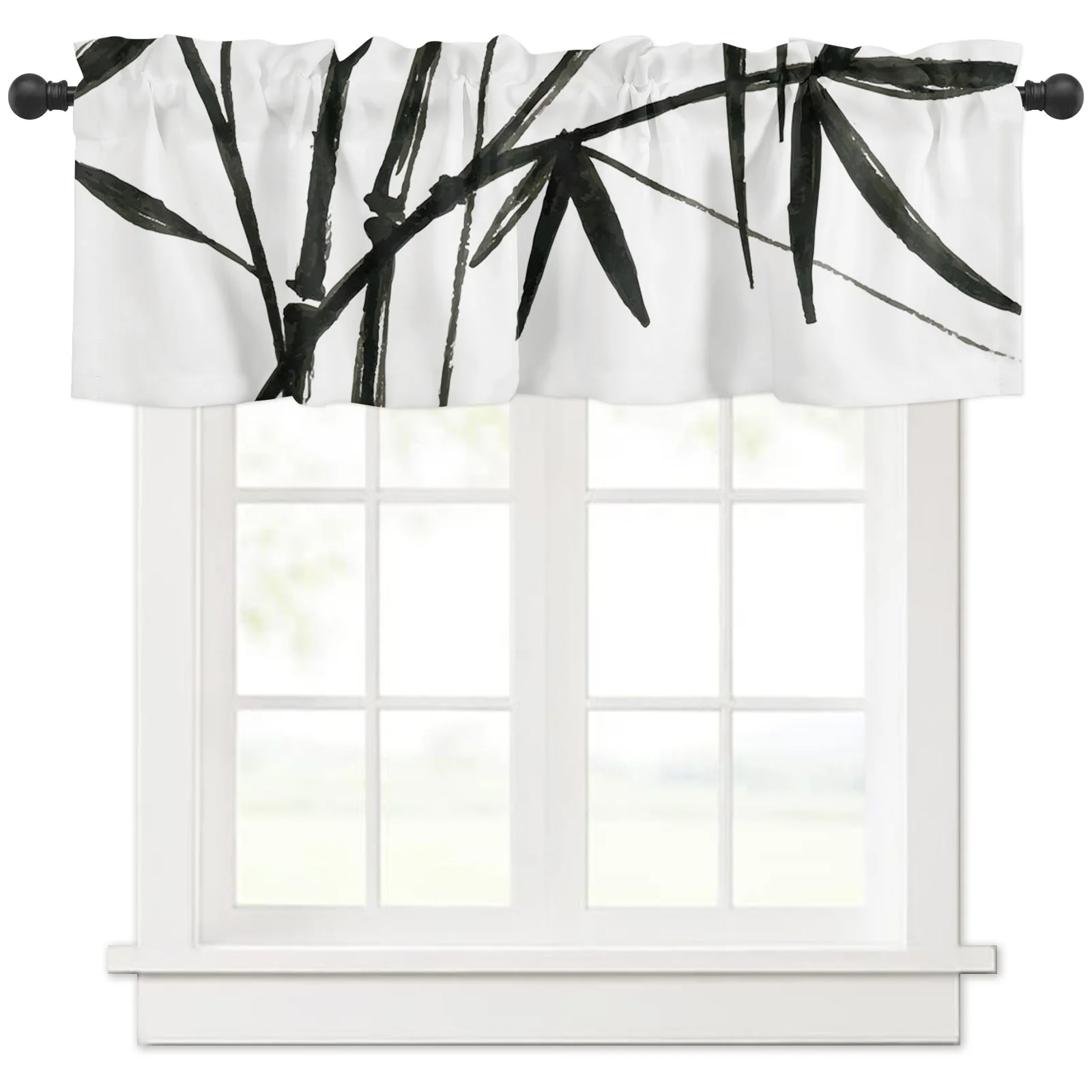ZEDLIYU Valances for Windows Kitchen Living Room Small Window Valance Black Watercolor Bamboo 1 Panel
ZEDLIYU Valances for Windows Kitchen Living Room Small Window Valance Black Watercolor Bamboo 1 Panel