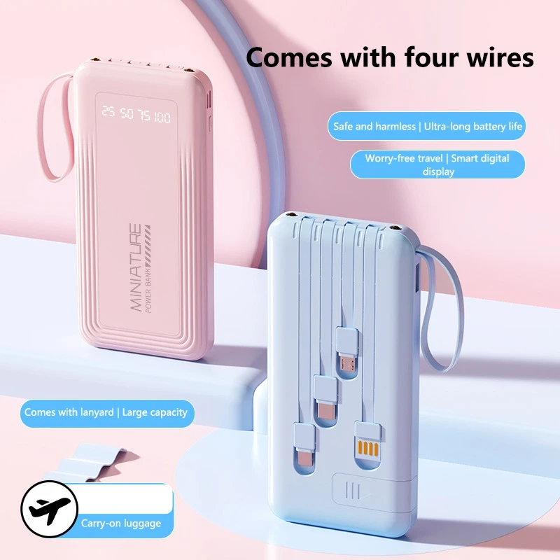 4в1 100000 мАч Power Bank со встроенным кабелем Компактный и портативный Power Bank большой емкости для Xiaomi iPhone 17Promax Huawei
4в1 100000 мАч Power Bank со встроенным кабелем Компактный и портативный Power Bank большой емкости для Xiaomi iPhone 17Promax Huawei