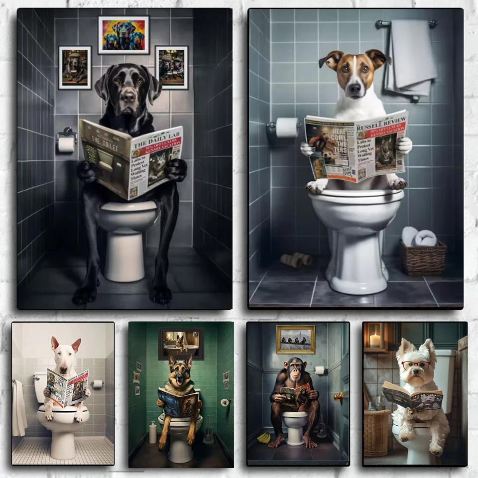Animals Diamond Painting Funny Dog Monkey On Toilet DIY Diamond Embroidery Kit Full Square Wall Art Bathroom Decor
Animals Diamond Painting Funny Dog Monkey On Toilet DIY Diamond Embroidery Kit Full Square Wall Art Bathroom Decor