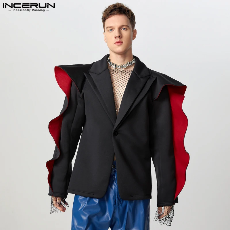 Fashion Casual Style Tops INCERUN New Men Waist Cinching Splicing Contrast Color Suit Male Solid All-match Long Sleeved Blazers
Fashion Casual Style Tops INCERUN New Men Waist Cinching Splicing Contrast Color Suit Male Solid All-match Long Sleeved Blazers