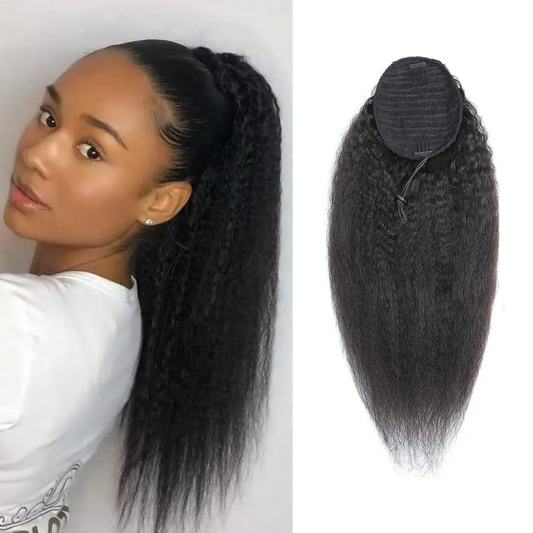 Kinky Straight Drawstring Ponytail Human Hair Extensions Brazilian Remy Human Hair Ponytail Extensions For women
Kinky Straight Drawstring Ponytail Human Hair Extensions Brazilian Remy Human Hair Ponytail Extensions For women