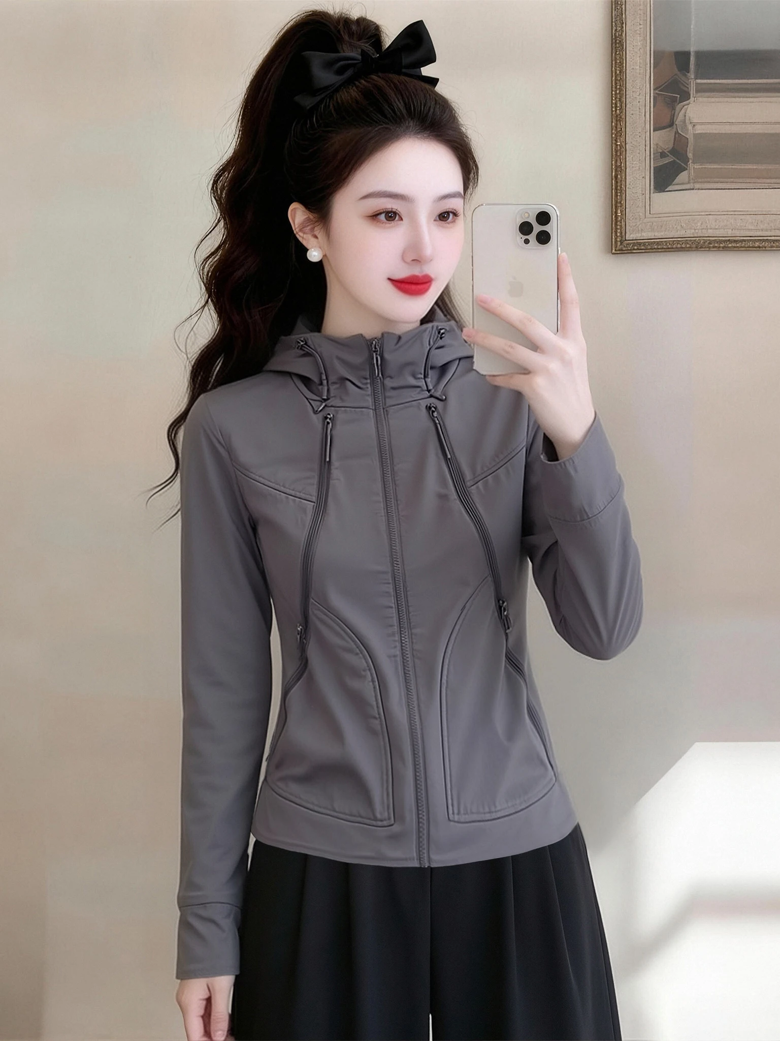 Fashionable Versatile Short Hooded Jacket Long Sleeve Commute Windbreaker Simple Top Women's Spring 2026 Zipper Decorated Sli...
Fashionable Versatile Short Hooded Jacket Long Sleeve Commute Windbreaker Simple Top Women's Spring 2026 Zipper Decorated Sli...