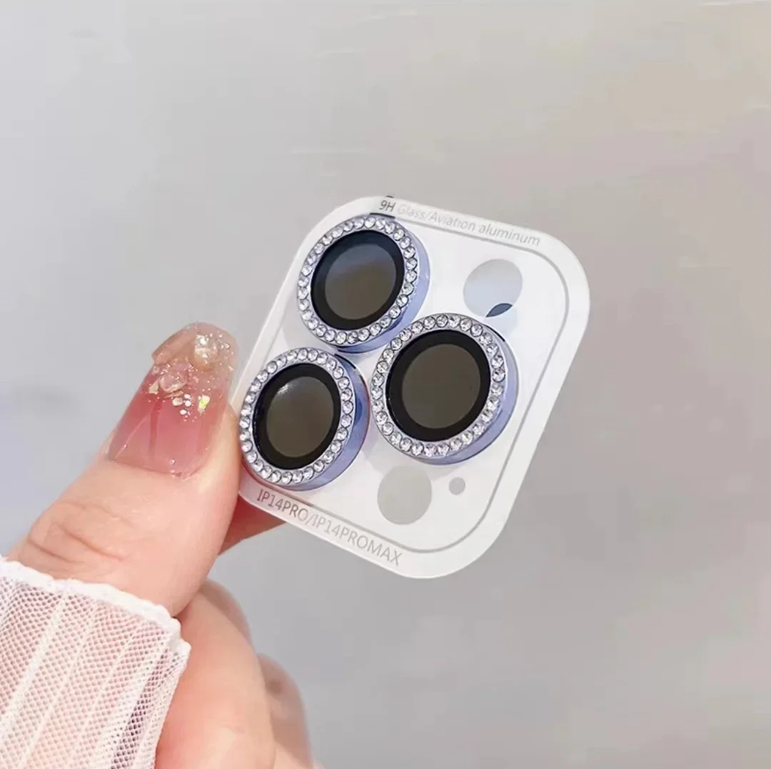 2-3Pcs Glitter Diamond Camera Lens Screen Protector For IPhone 17 16 15 Pro Max 12 Mini Plus 15Pro Tempered Glass Full Cover 2-3Pcs Glitter Diamond Camera Lens Screen Protector For IPhone 17 16 15 Pro Max 12 Mini Plus 15Pro Tempered Glass Full Cover