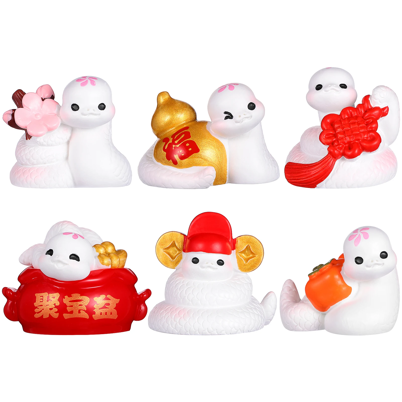6 Pcs Cartoon Zodiac Snake Ornament Child Miniature Resin Garden Landscape Decoration Bonsai
6 Pcs Cartoon Zodiac Snake Ornament Child Miniature Resin Garden Landscape Decoration Bonsai
