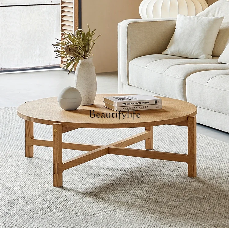 LXJapanese round coffee table casual Nordic log color solid wood tea tableSSS
LXJapanese round coffee table casual Nordic log color solid wood tea tableSSS