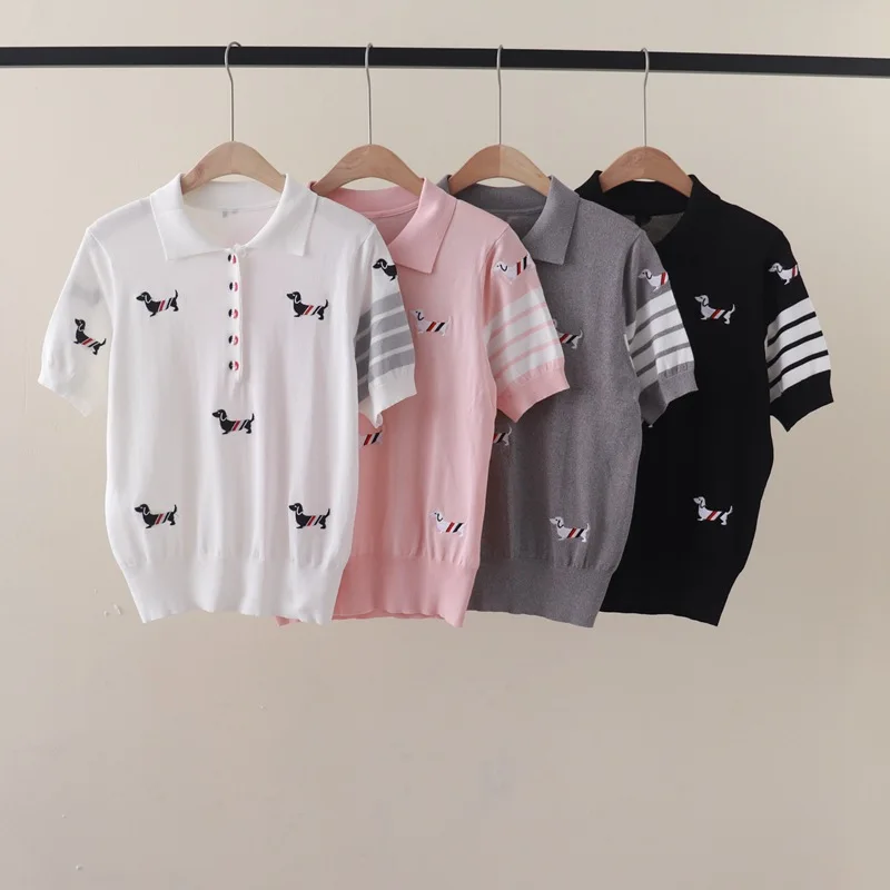 Polo T-Shirt For Women White Color Knit Crocet Casual Tees Short Sleeves Preppy Crop Top Jumper Sweater Y2k
Polo T-Shirt For Women White Color Knit Crocet Casual Tees Short Sleeves Preppy Crop Top Jumper Sweater Y2k