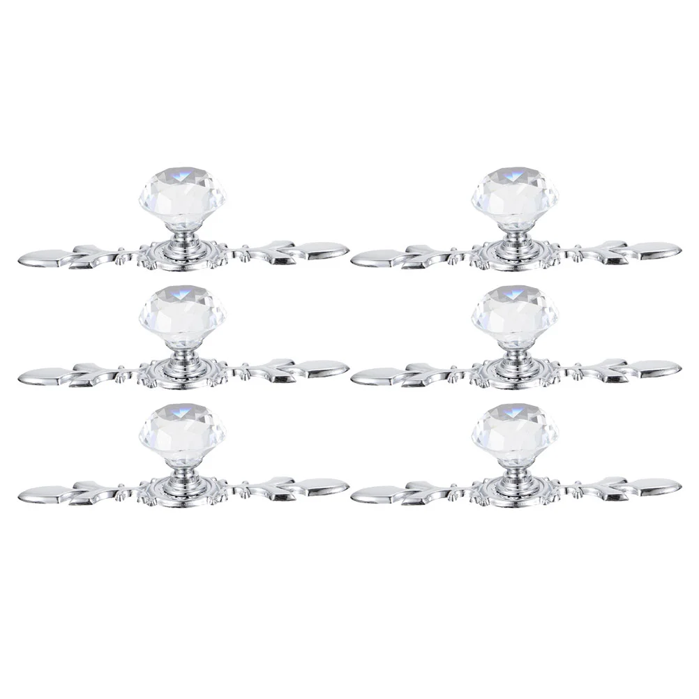 6 Pcs Silver Base Crystal Handle Wardrobe Door Handles Modern Cabinet Knobs Dresser Drawer
6 Pcs Silver Base Crystal Handle Wardrobe Door Handles Modern Cabinet Knobs Dresser Drawer