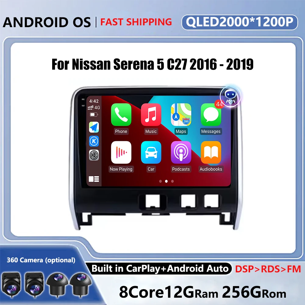 Android 14 for Nissan Serena 5 C27 2016 - 2019 Car Multimedia Player Head Unit Stereo GPS Navigation BT WIFI DVD 2 din DSP 4G
Android 14 for Nissan Serena 5 C27 2016 - 2019 Car Multimedia Player Head Unit Stereo GPS Navigation BT WIFI DVD 2 din DSP 4G