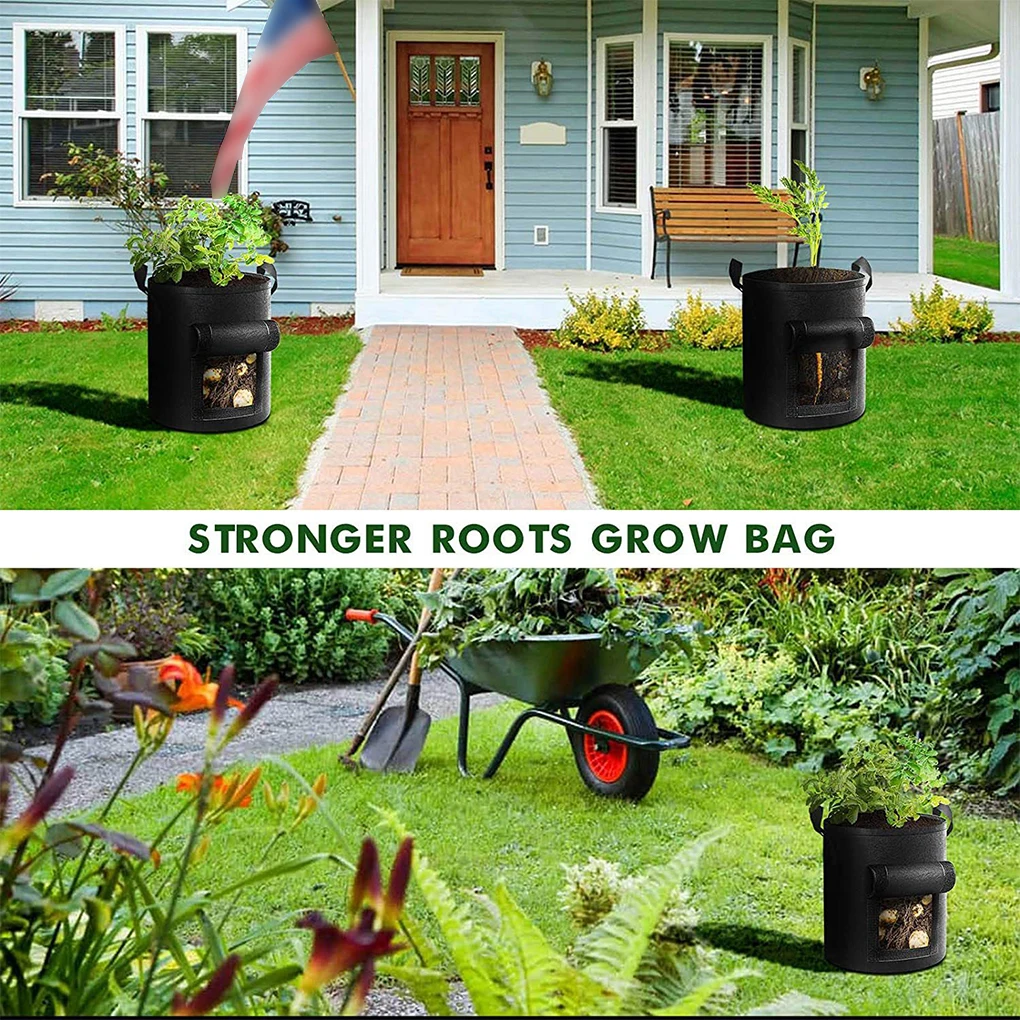 3pack/lot Potato Grow Bag With Access Flap And Handles Gardening Wide Application Safe Planting
3pack/lot Potato Grow Bag With Access Flap And Handles Gardening Wide Application Safe Planting