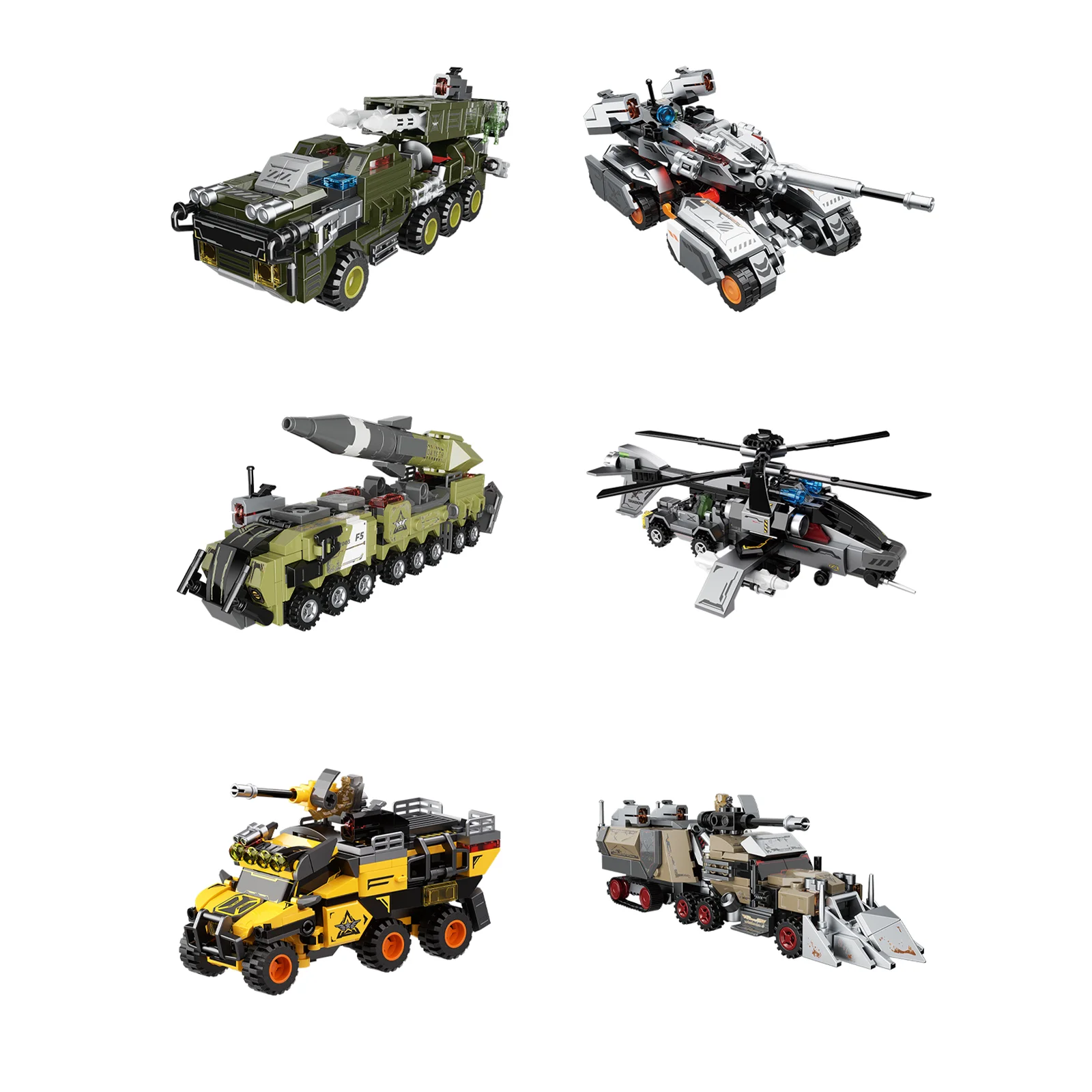 JAKI Dual-Mode Transforming Car Building Blocks Set: Tank, Helicopter, Rocket Car Desktop Decoration - Kids' Birthday Gift
JAKI Dual-Mode Transforming Car Building Blocks Set: Tank, Helicopter, Rocket Car Desktop Decoration - Kids' Birthday Gift