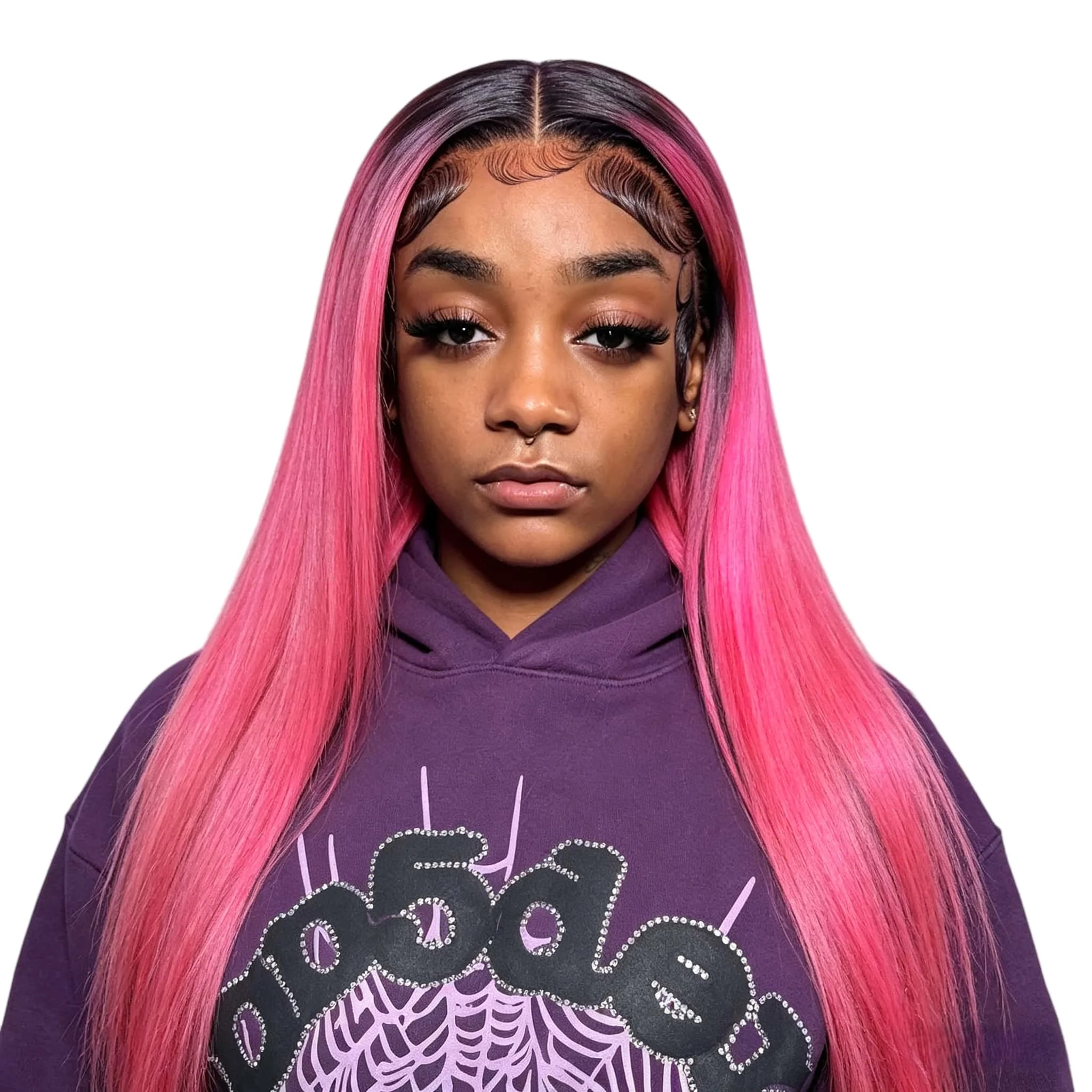 Hot Pink Ombre Straight Human Hair Wig with Black Roots 13x4 13x6 Lace Frontal Wig Pre Plucked Colored Blonde Wigs For Black
Hot Pink Ombre Straight Human Hair Wig with Black Roots 13x4 13x6 Lace Frontal Wig Pre Plucked Colored Blonde Wigs For Black