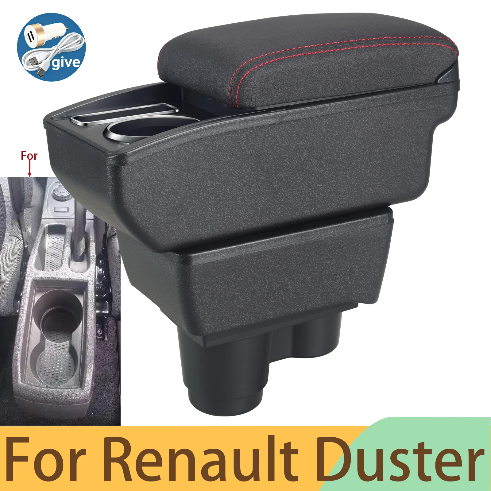 For Renault Duster Armrest Box For Dacia Duster Armrest Box 2019-2024 Center Console Storage Box Decoration Accessories leather
For Renault Duster Armrest Box For Dacia Duster Armrest Box 2019-2024 Center Console Storage Box Decoration Accessories leather