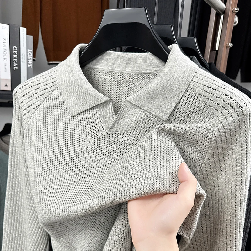 Men's Cotton Long Sleeve Polo Shirt Pineapple Texture Seagull Collar Shape Retaining Wrinkle-Free Hot Seller Casual Fashion
Men's Cotton Long Sleeve Polo Shirt Pineapple Texture Seagull Collar Shape Retaining Wrinkle-Free Hot Seller Casual Fashion