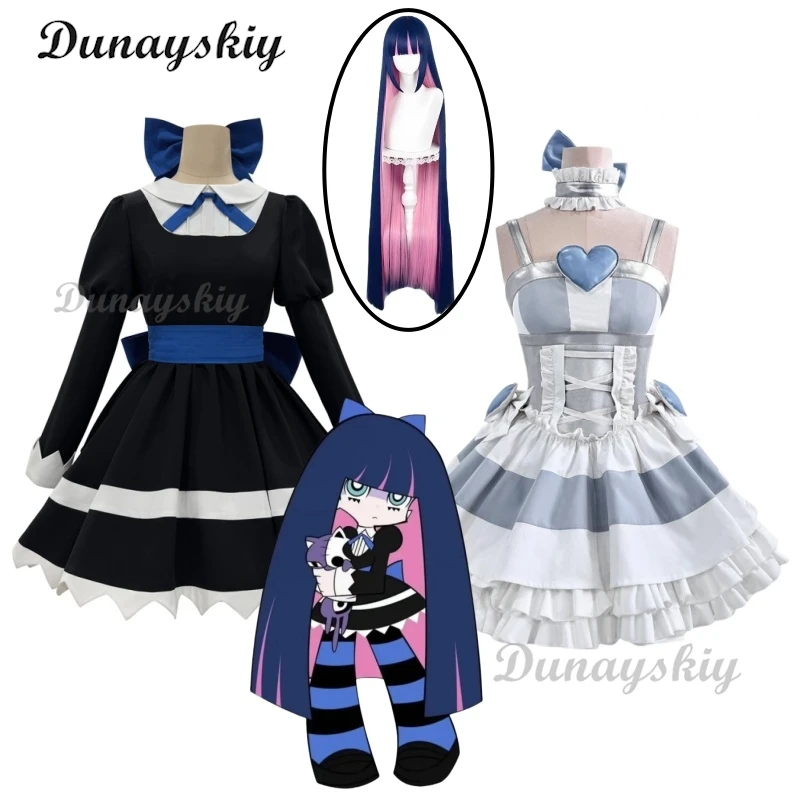 Anarchy Black Dress Blue Bow Anime Panty & Stocking Garterbelt Cosplay Costume Wig Stockings Bowknot Cos Convention Customized
Anarchy Black Dress Blue Bow Anime Panty & Stocking Garterbelt Cosplay Costume Wig Stockings Bowknot Cos Convention Customized