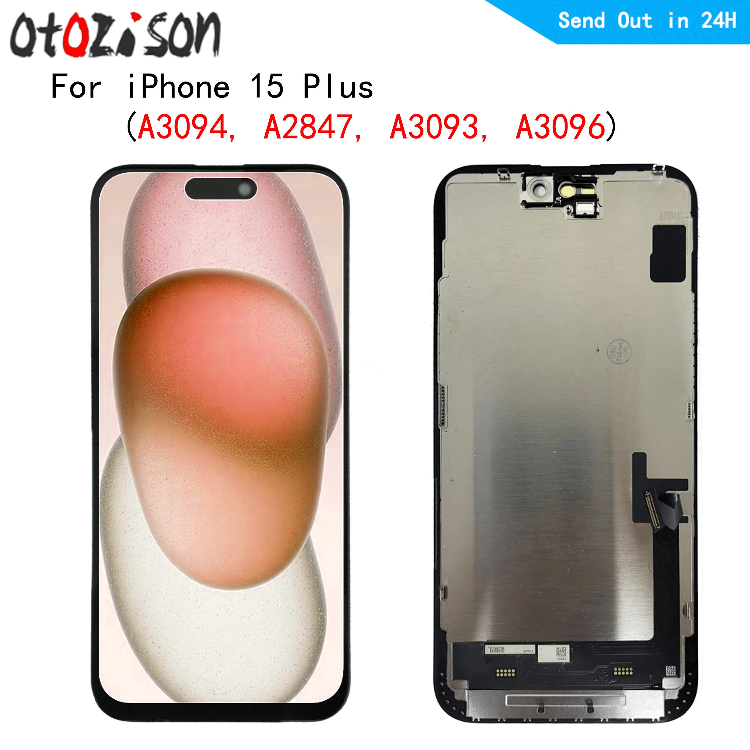 Для iPhone 15 Plus ЖК-дисплей 6,7 дюйма для iPhone 15 Plus A3094 A2847 A3093 A3096 ЖК-экран с сенсорной панелью и дигитайзером в сборе
Для iPhone 15 Plus ЖК-дисплей 6,7 дюйма для iPhone 15 Plus A3094 A2847 A3093 A3096 ЖК-экран с сенсорной панелью и дигитайзером в сборе