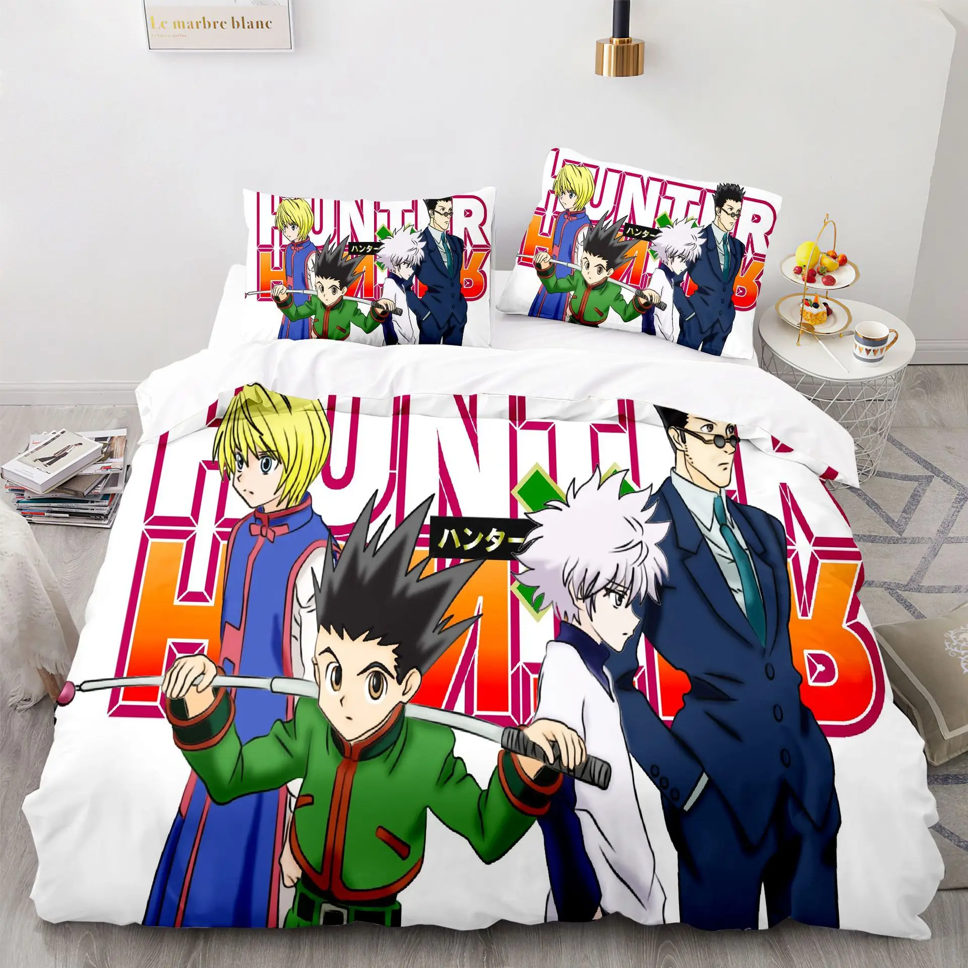 Hunters Killua Gon Freecss Duvet Cover Pillowcase Hunter Hunter Bedding Set Adult Bedroom Decoration Single Double Large Size
Hunters Killua Gon Freecss Duvet Cover Pillowcase Hunter Hunter Bedding Set Adult Bedroom Decoration Single Double Large Size