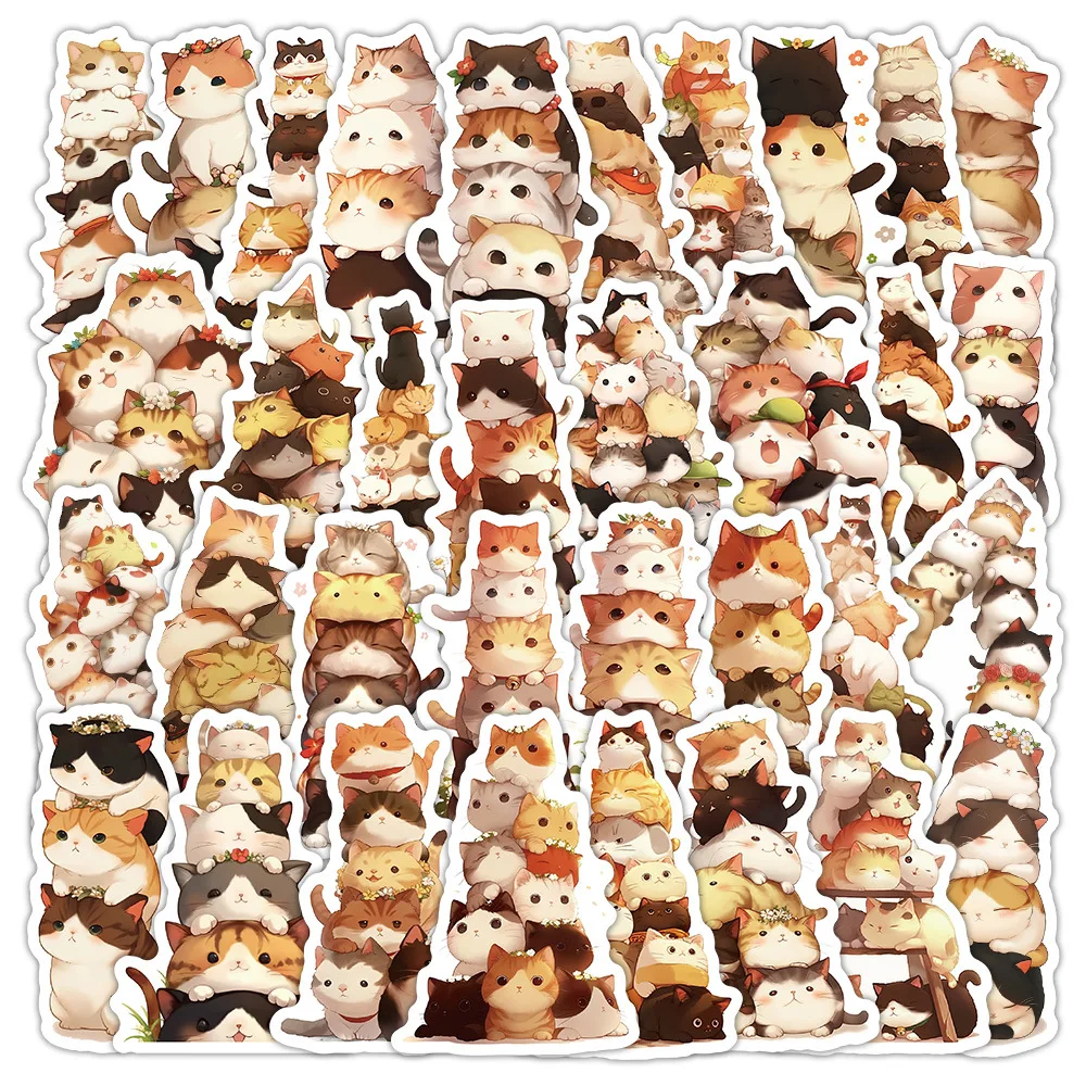 10/50PCS Cat Stacked Doodle Cartoon Style Cute Animal Pet Decoration Waterproof Sticker Kids Toy
10/50PCS Cat Stacked Doodle Cartoon Style Cute Animal Pet Decoration Waterproof Sticker Kids Toy