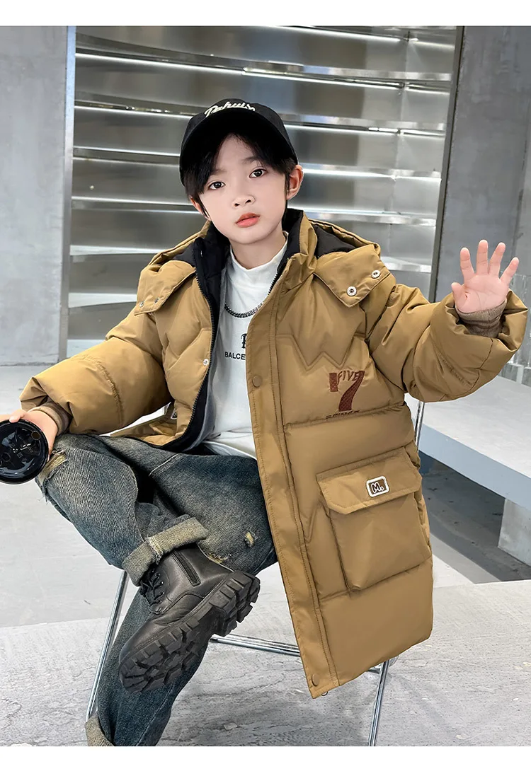 Boys Winter Padded Jacket Medium Length 2024 New Down Padded Jacket Boys Thick Warm Coat Large Children
Boys Winter Padded Jacket Medium Length 2024 New Down Padded Jacket Boys Thick Warm Coat Large Children