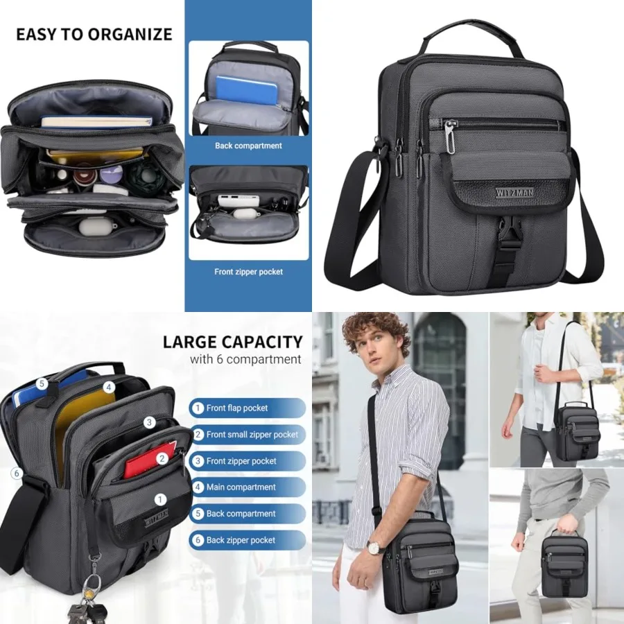 WITZMAN Crossbody Bags for Men Travel Shoulder Bag Lightweight Man Purse Small Casual Messenger Bag for Work Traveling
WITZMAN Crossbody Bags for Men Travel Shoulder Bag Lightweight Man Purse Small Casual Messenger Bag for Work Traveling