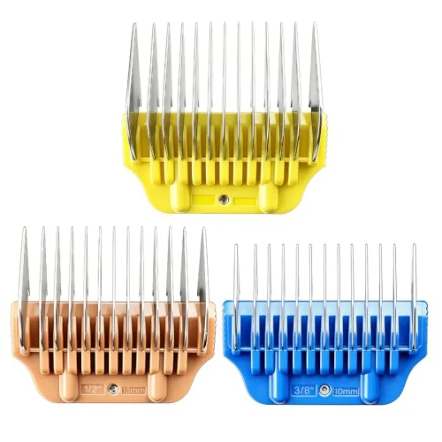 3-Piece Pet Grooming Clipper Attachment Guard Comb;10mm-16mm, for Wide A5 Blades, Compatible with Andis, Conair, Wahl, Laube, T
3-Piece Pet Grooming Clipper Attachment Guard Comb;10mm-16mm, for Wide A5 Blades, Compatible with Andis, Conair, Wahl, Laube, T