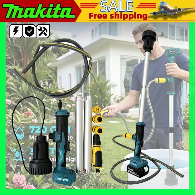 Makita Cordless Stick Water Transfer Pump 18V Battery Brushless Deep Well Submersible Pump for Pool Garden Pond
Makita Cordless Stick Water Transfer Pump 18V Battery Brushless Deep Well Submersible Pump for Pool Garden Pond