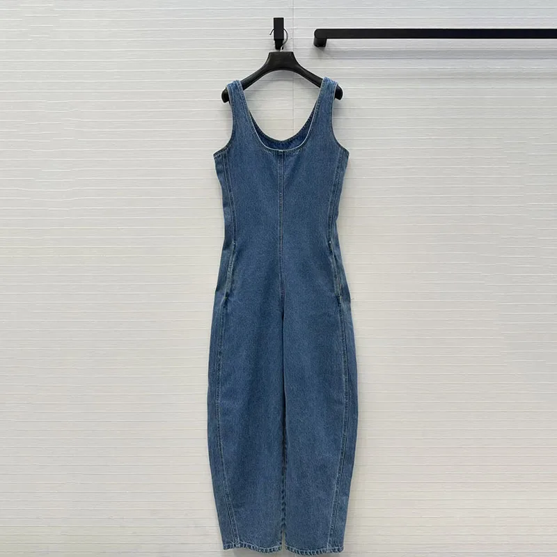 Women's Washed Denim Jumpsuit, Sleeveless Tank Jumpsuit, High-Quality Flared Pants, 2026 Spring New Arrival, Y2K Style
Women's Washed Denim Jumpsuit, Sleeveless Tank Jumpsuit, High-Quality Flared Pants, 2026 Spring New Arrival, Y2K Style