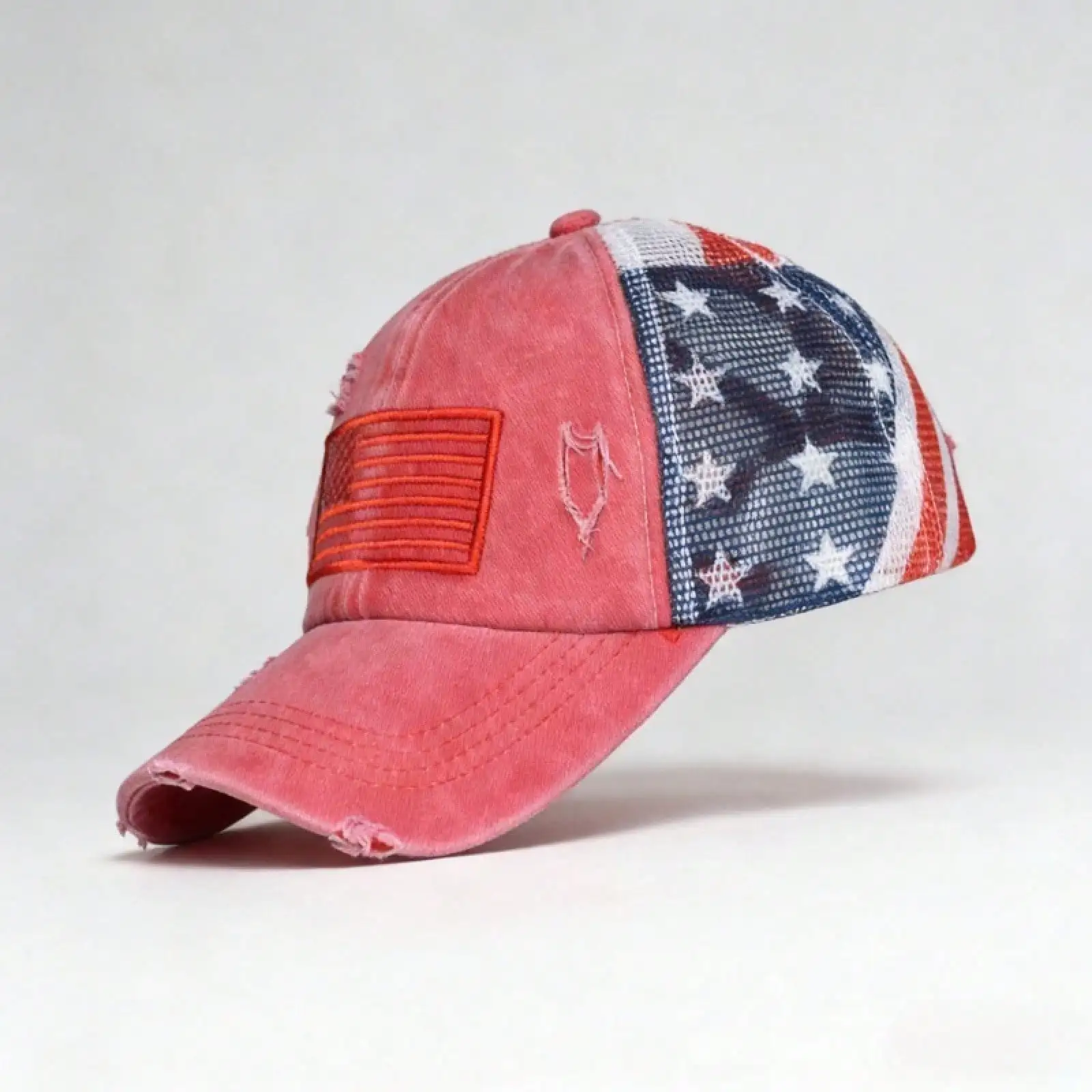 Latest Women Ripped Embroidered Baseball Cap, American Flag Design, Adjustable Sun Protection Hat, Casual Outdoor Fashion Headwear
Latest Women Ripped Embroidered Baseball Cap, American Flag Design, Adjustable Sun Protection Hat, Casual Outdoor Fashion Headwear