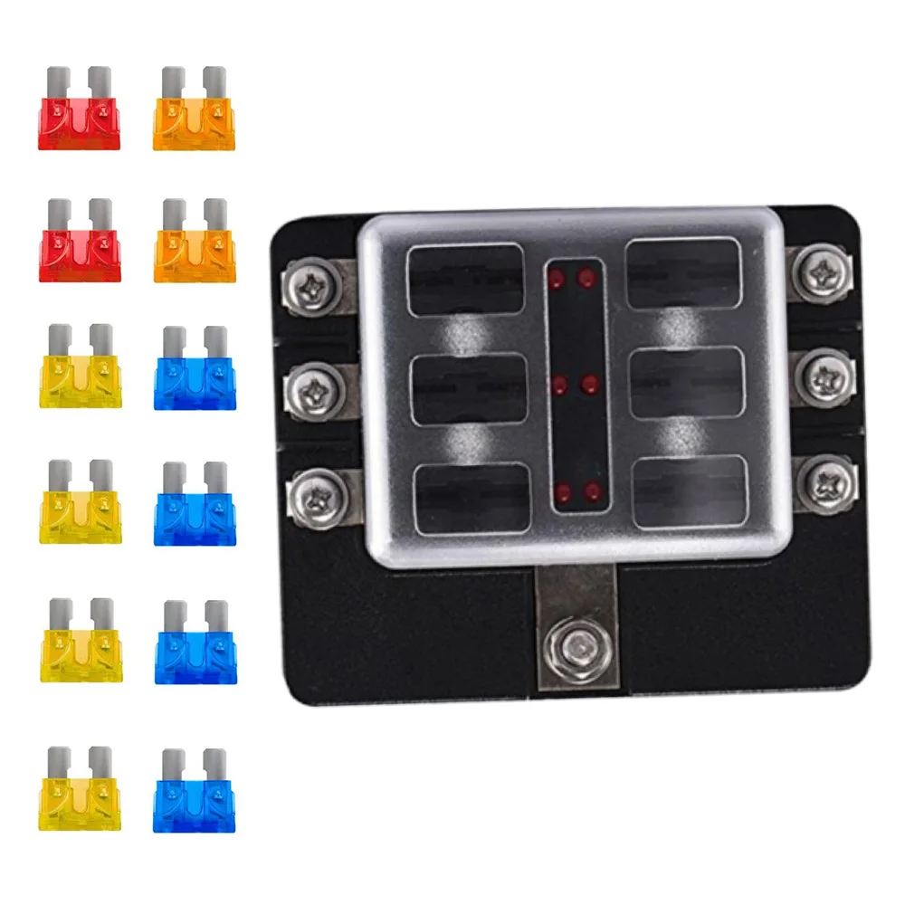 12-32 V DC 6 Way Blade Fuse Box Holder Copper and Nylon For vehicle engine power distribution systems using ATC/ATO blade fuses
12-32 V DC 6 Way Blade Fuse Box Holder Copper and Nylon For vehicle engine power distribution systems using ATC/ATO blade fuses