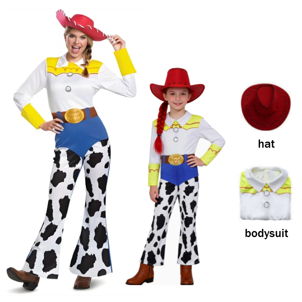 Movie Story Jessie Cosplay Costumes Cowgirl Bodysuits Cowboy Doll Cosplay Jumpsuits Carnival Stage Performance Fancy Clothes Set
Movie Story Jessie Cosplay Costumes Cowgirl Bodysuits Cowboy Doll Cosplay Jumpsuits Carnival Stage Performance Fancy Clothes Set