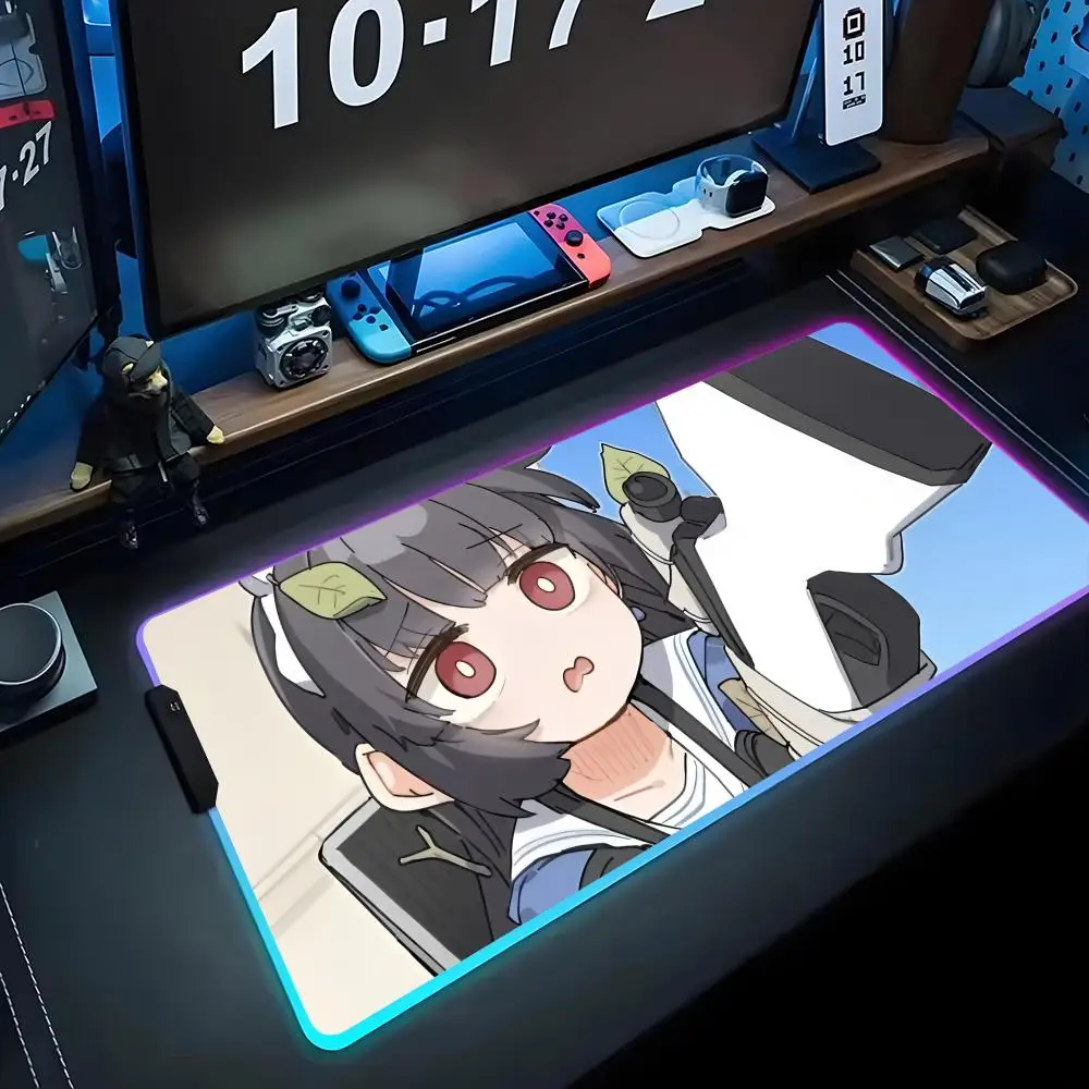 Игровой коврик для мыши Miyu Blue Archive RGB, большой светодиодный коврик для ПК, светящийся коврик для мыши, большой коврик для клавиатуры, настольный коврик
Игровой коврик для мыши Miyu Blue Archive RGB, большой светодиодный коврик для ПК, светящийся коврик для мыши, большой коврик для клавиатуры, настольный коврик