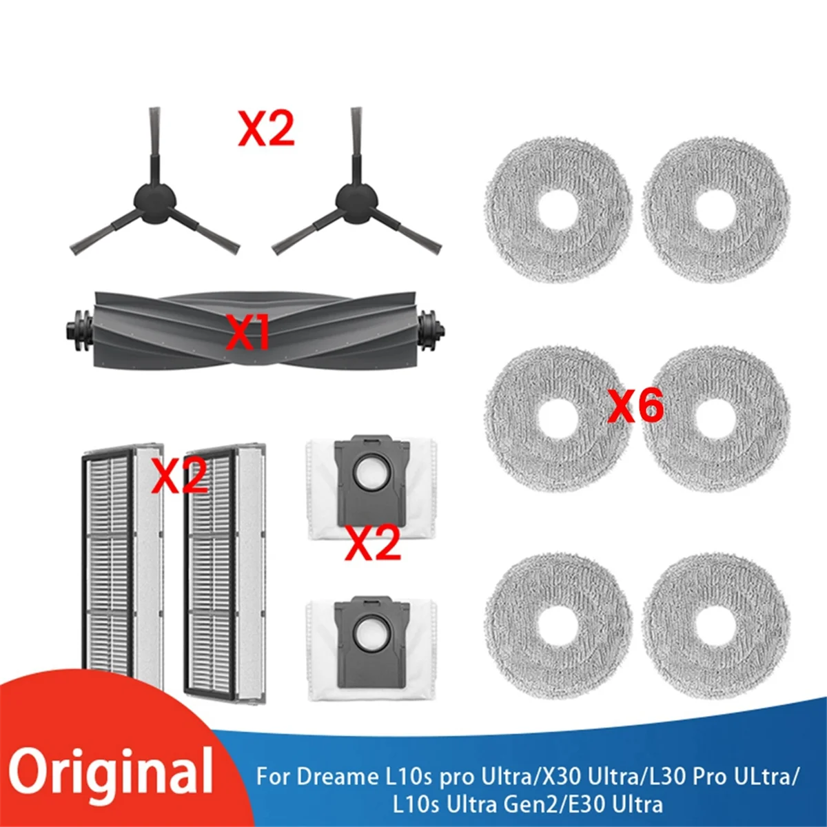 Y32A 13PCS Brush and Filter Kit for L10S Pro X30 L30 Pro L10S Gen2 E30 Ultra Vacuum Cleaner Accessories Replacement
Y32A 13PCS Brush and Filter Kit for L10S Pro X30 L30 Pro L10S Gen2 E30 Ultra Vacuum Cleaner Accessories Replacement
