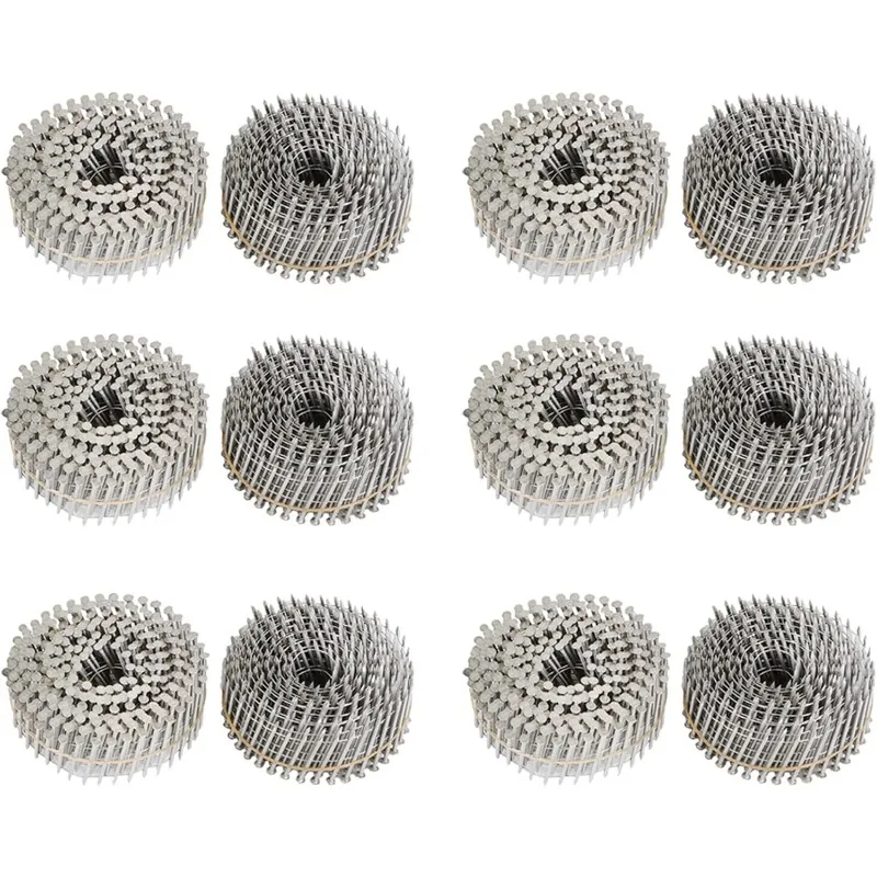 3600 Count 1-3/4-Inch x .090-Inch Ring Shank 304 Stainless Steel Siding Nails 15-Degree Collated Wire Coil Nails for Wo
3600 Count 1-3/4-Inch x .090-Inch Ring Shank 304 Stainless Steel Siding Nails 15-Degree Collated Wire Coil Nails for Wo