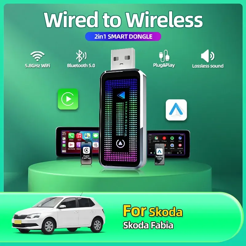 2025 New Portable Mini Wireless Carplay Converter Wired Carplay to Wireless Carplay Android Auto 2-in-1 Adapter For Skoda Fabia
2025 New Portable Mini Wireless Carplay Converter Wired Carplay to Wireless Carplay Android Auto 2-in-1 Adapter For Skoda Fabia