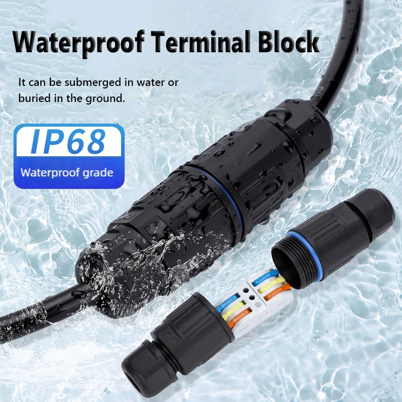 IP68 Waterproof Wire Connector Outdoor LED Light Connectors 2/3/4/5 Pin Adapter Cable Screw Electrical Rainproof Terminal Block
IP68 Waterproof Wire Connector Outdoor LED Light Connectors 2/3/4/5 Pin Adapter Cable Screw Electrical Rainproof Terminal Block