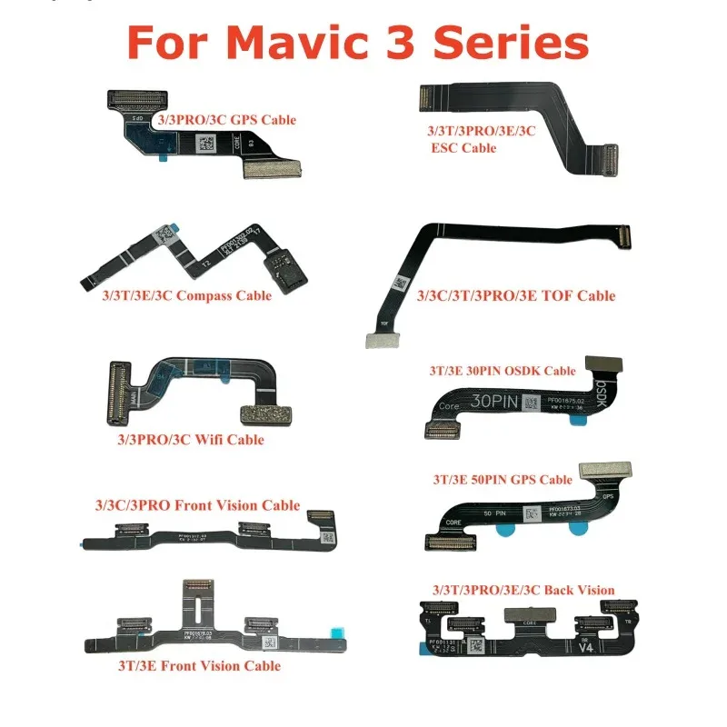 Body Flexible Cable for MAVIC 3/3C/3P/3T/3E GPS/ESC/ Compass/TOF/Wifi/Front Vision/Back VisionCable for Mavic3 Series
Body Flexible Cable for MAVIC 3/3C/3P/3T/3E GPS/ESC/ Compass/TOF/Wifi/Front Vision/Back VisionCable for Mavic3 Series
