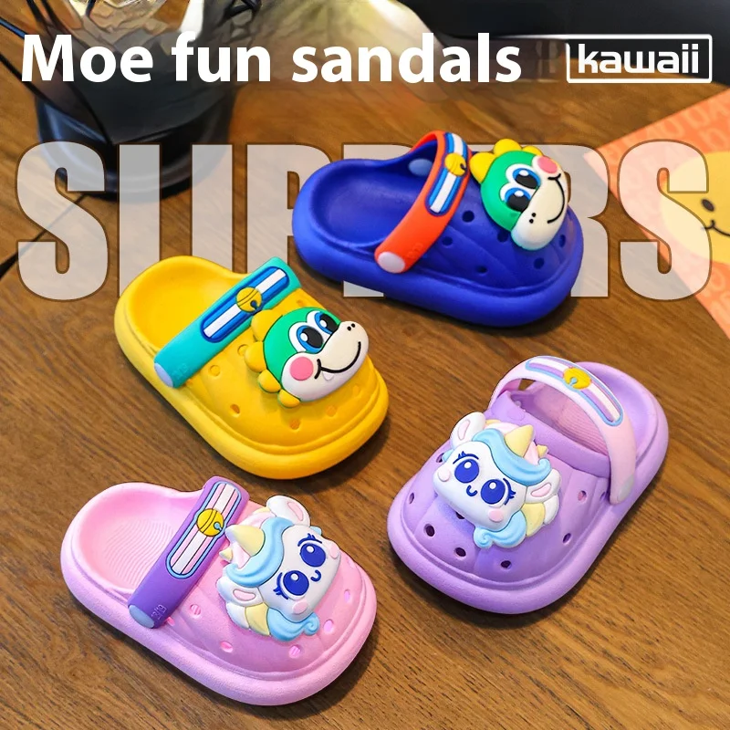 Children's Cave Shoes Cute Cartoon Indoor and Outdoor Two Wear Sandals Slippers Inside Soft Bottom Non-slip Fashion Beach Shoes
Children's Cave Shoes Cute Cartoon Indoor and Outdoor Two Wear Sandals Slippers Inside Soft Bottom Non-slip Fashion Beach Shoes
