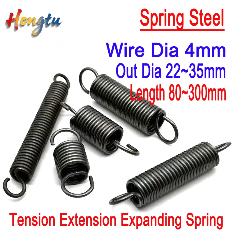 Hongtu 1Piece Tension Extension Expanding Spring - 4mm Wire Diameter, 22mm-35mm Outer Dia, 80mm-300mm Length
Hongtu 1Piece Tension Extension Expanding Spring - 4mm Wire Diameter, 22mm-35mm Outer Dia, 80mm-300mm Length