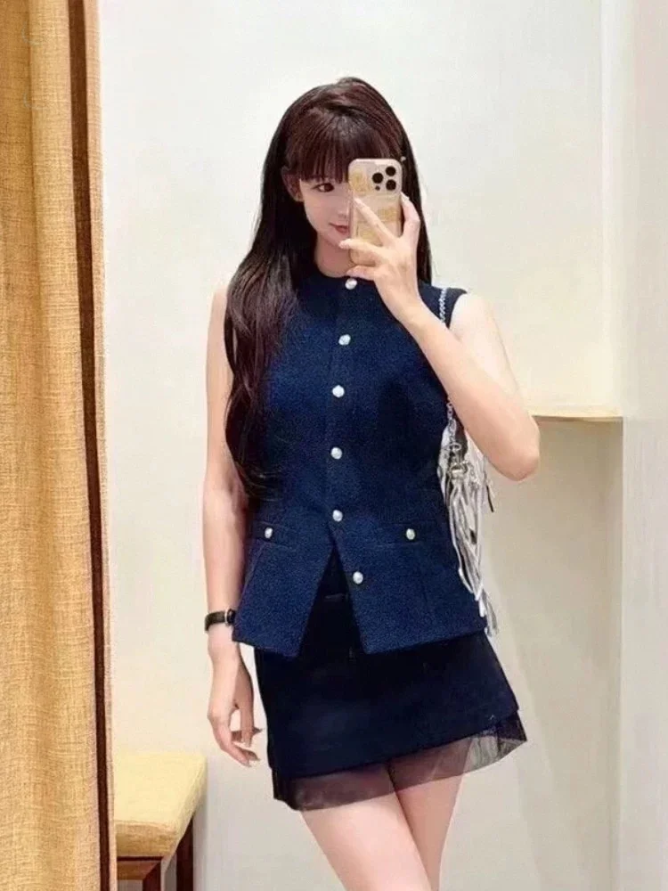 S Home Early Autumn 2025 Retro round Ne Svel Waist Cinched Slimming Tweed Vest Versatile Commute Sle Polyester Fiber
S Home Early Autumn 2025 Retro round Ne Svel Waist Cinched Slimming Tweed Vest Versatile Commute Sle Polyester Fiber