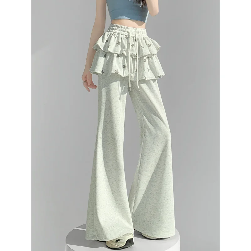 Star Print Flared Pants Women's High Waist Korean Style Commute Fashion Spring 2026 New Leaf Curtain Skirt Pants
Star Print Flared Pants Women's High Waist Korean Style Commute Fashion Spring 2026 New Leaf Curtain Skirt Pants