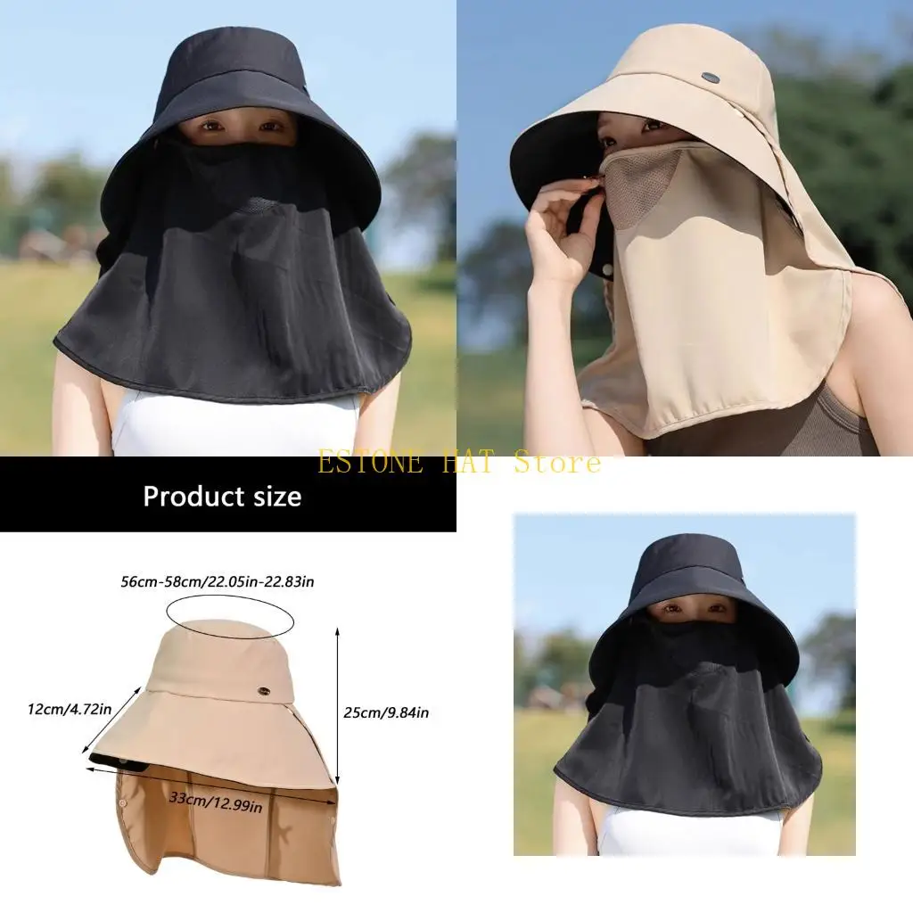 49MF UPF50+ Sun Hat With Detachable Face Cover Invisible Ponytail Hole For Women Men
49MF UPF50+ Sun Hat With Detachable Face Cover Invisible Ponytail Hole For Women Men