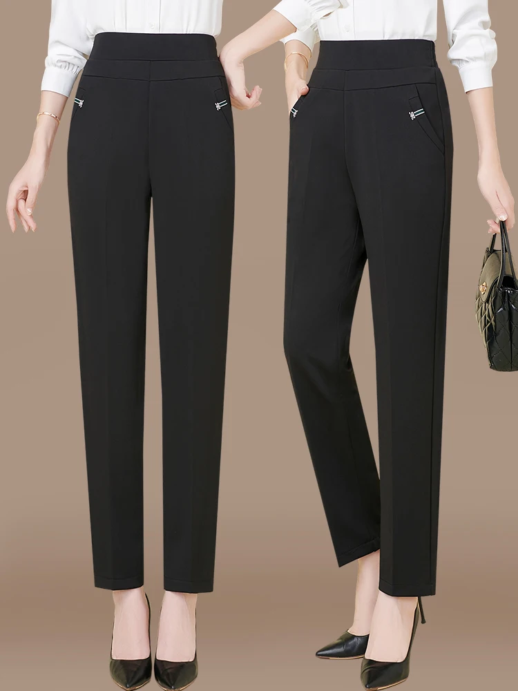 Утепленные прямые повседневные брюки на флисовой подкладке для мам, с высокой талией, свободного кроя, длинные, осенние, модные, больших размеров, женские
Утепленные прямые повседневные брюки на флисовой подкладке для мам, с высокой талией, свободного кроя, длинные, осенние, модные, больших размеров, женские