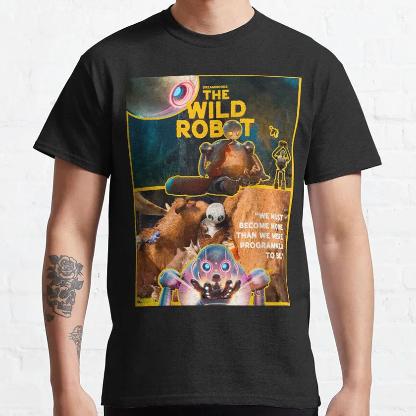 2025 New arrival The wild robot movie poster print t shirt for men 100% cotton plus size mens designer clothes graphic t shirts
2025 New arrival The wild robot movie poster print t shirt for men 100% cotton plus size mens designer clothes graphic t shirts