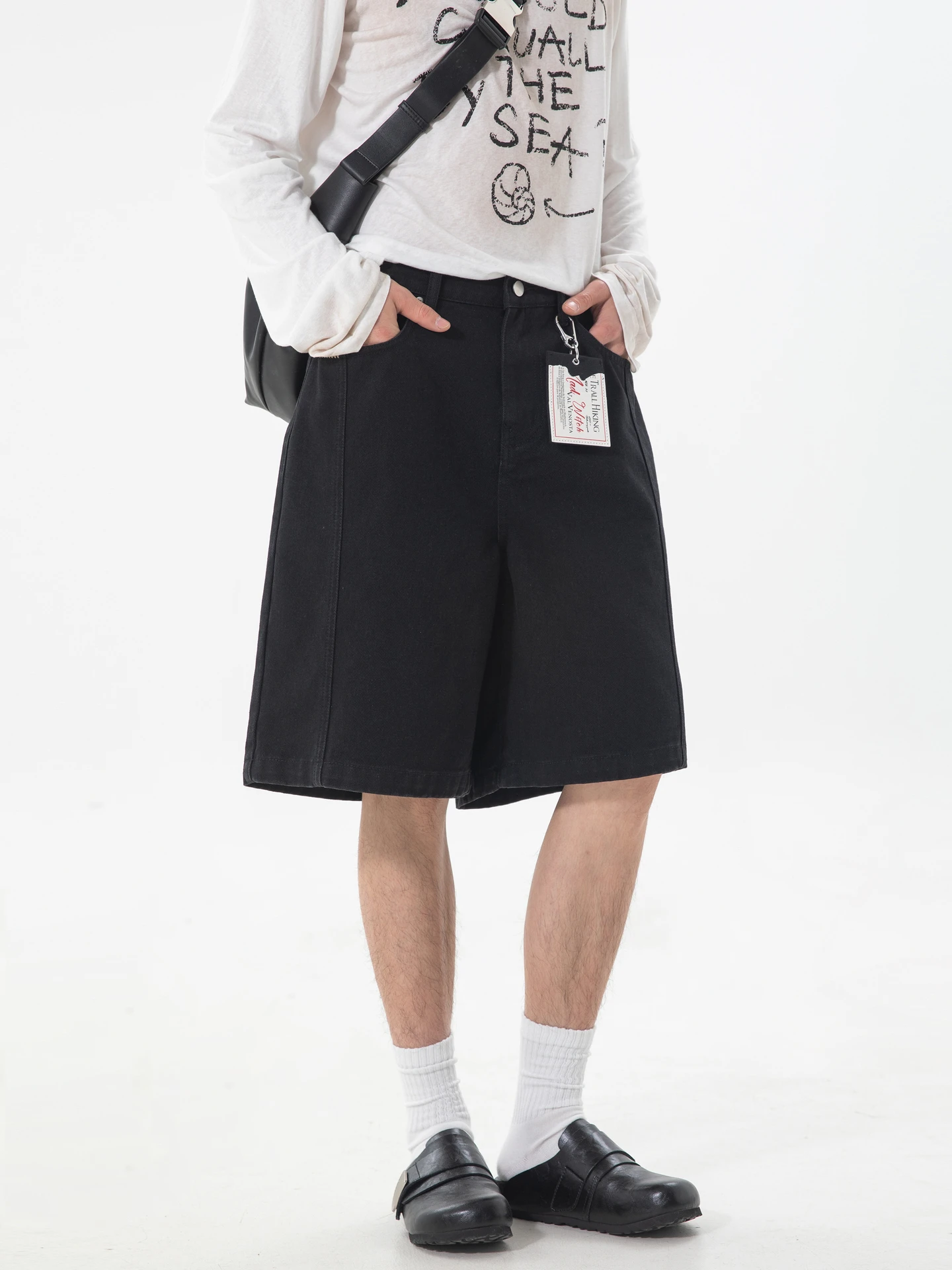 Casual Straight Leg Men's Denim Capri Pants Pure Color Vintage Summer Loose Fit Versatile Leisure mid Waist Zipper Fly Jeans
Casual Straight Leg Men's Denim Capri Pants Pure Color Vintage Summer Loose Fit Versatile Leisure mid Waist Zipper Fly Jeans