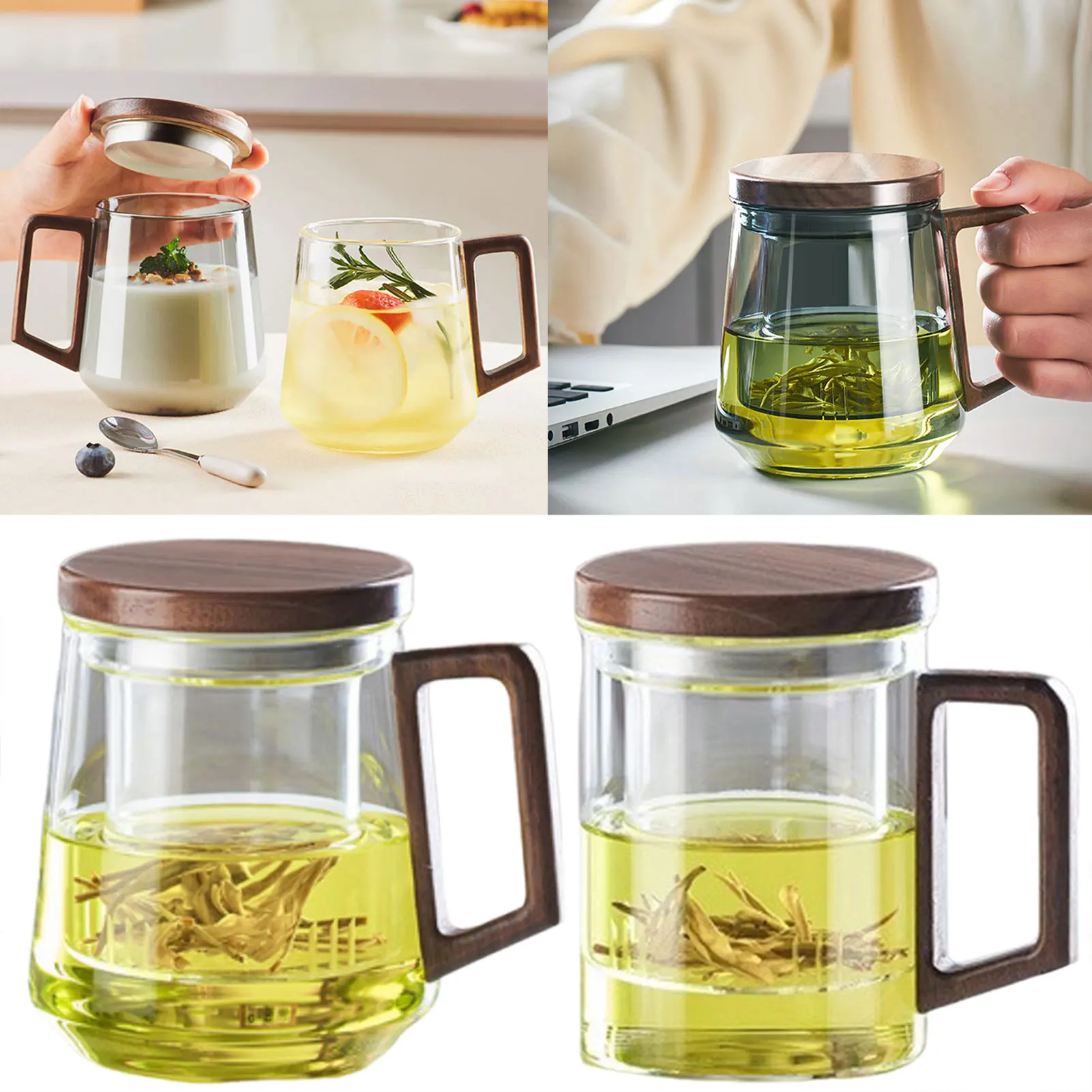 High Borosilicate Glass Tea Cups With Infuser Heatproof Brewings Mug With Handle For Home Party
High Borosilicate Glass Tea Cups With Infuser Heatproof Brewings Mug With Handle For Home Party